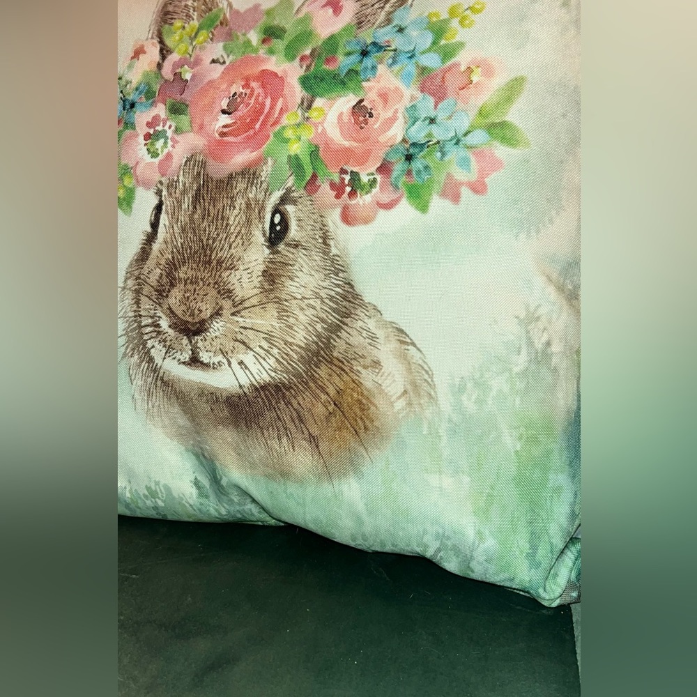 Beautiful Bunny pillow cover AND insert! - Picture 4 of 6